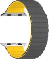 Ремешок на руку Lyambda ACRUX DSJ-30-40-GY силиконовый для Apple Watch 38/40/41 mm grey/yellow