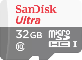 SanDisk Ultra 32 GB Class 10 UHS-1 Черно-белая (SDSQUNR-032G-GN3MN)