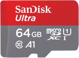 SanDisk Ultra 64Gb Class 10 Красно-серая