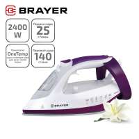 Утюг Brayer BR4009 белый, фиолетовый