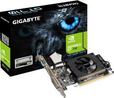 PCI-E GIGABYTE GeForce GT 710 GV-N710D3-2GL 2GB Low Profile GDDR3 64bit 28nm 954/1800MHz DVI(HDCP)/HDMI/VGA RTL