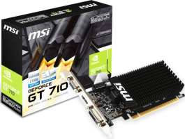 PCI-E MSI GeForce GT 710 (GT 710 2GD3H LP) 2GB Silent Low Profile GDDR3 64bit 28nm 954/1600MHz DVI(HDCP)/HDMI/VGA RTL