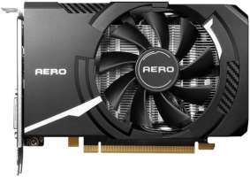 PCI-E MSI GeForce RTX 3050 AERO ITX (RTX 3050 AERO ITX 8G OCV1) 8GB GDDR6 128bit 8nm 1807/14000MHz HDMI/DP/DVI RTL