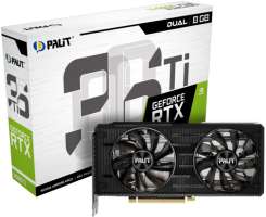 Видеокарта PCI-E Palit GeForce RTX 3060 Ti DUAL (NE6306T019P2-190AD) 8GB GDDR6 256bit 8nm 3*DP/HDMI