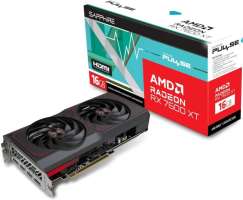 PCI-E Sapphire Radeon RX 7600 XT PULSE (11339-04-20G) 16GB GDDR6 128bit 6nm 2029/18000MHz 2*HDMI/2*DP
