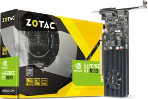 PCI-E Zotac GeForce GT 1030 Low Profile 2GB GDDR5 64bit 16nm 1227/6008MHz DVI-D(HDCP)/HDMI RTL