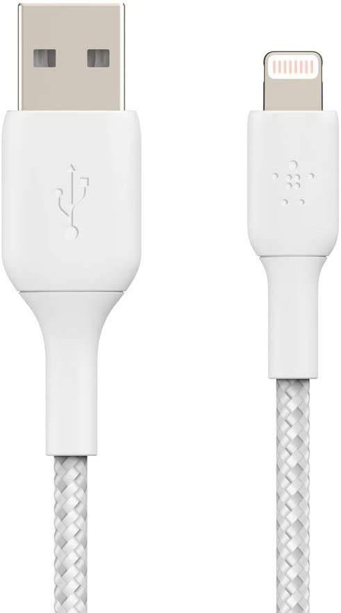 Belkin CAA002bt2MWH USB A-Lightning 2м плетеный White