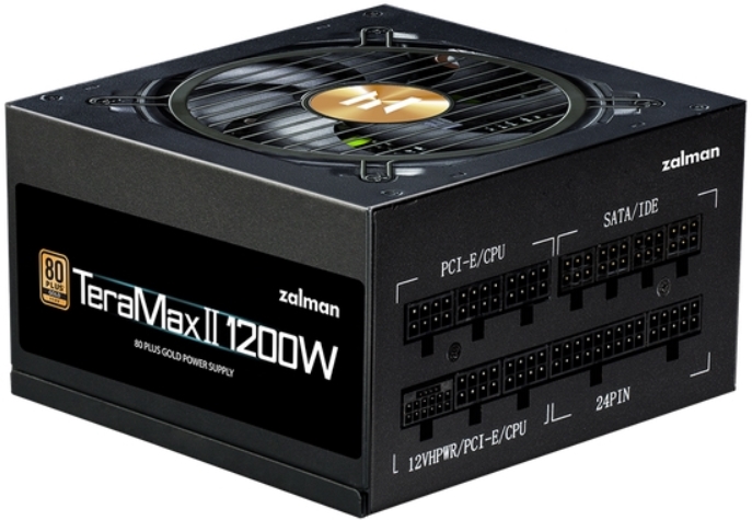 Блок питания ATX Zalman ZM1200-TMX2 1200W, APFC, 120mm Fan, 80+ Gold Gen5, Full Modular, Retail