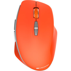 Canyon 2.4 GHz Wireless mouse ,with 7 buttons, DPI 800/1200/1600, Battery:AAA*2pcs ,Red 72*117*41mm 0.075kg (CNS-CMSW21R)