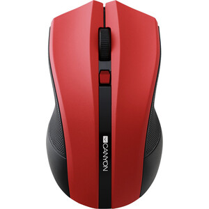 Canyon MW-5 2.4GHz wireless Optical Mouse with 4 buttons, DPI 800/1200/1600, Red, 122*69*40mm, 0.067kg (CNE-CMSW05R)