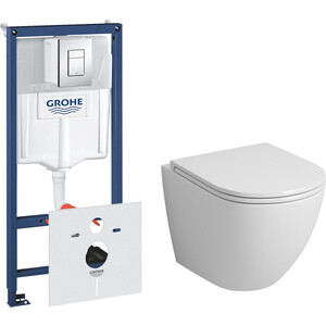 Grossman GR-4455 Grohe Rapid SL тонкий микролифт, белый, клавиша хром