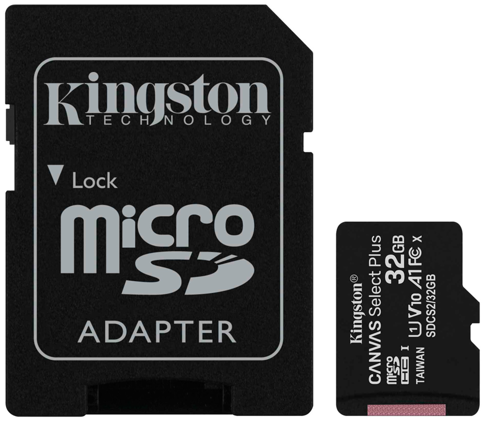 Kingston Canvas Select Plus 32Gb Class10 с адаптером Black