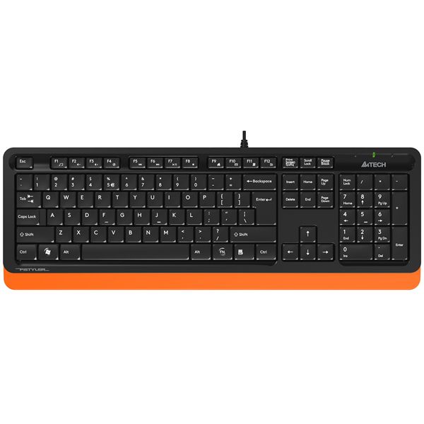 Клавиатура A4Tech FK10 ORANGE черно-оранжевая, USB