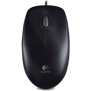 Logitech B100 black (USB, оптическая, 800dpi, 2but) (910-0055477)