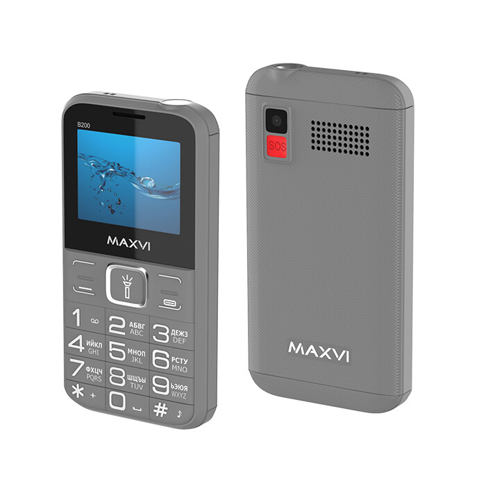 Телефон Maxvi B200 Grey