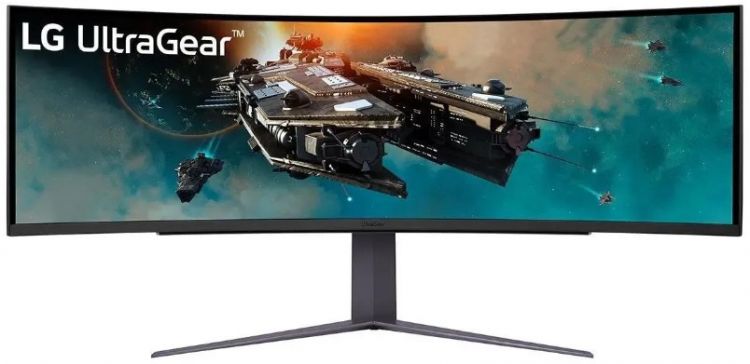 Монитор 49" LG 49GR85DC-B черный, VA, изогнутый, 5120×1440, 240Hz, 1 ms, 178°/178°, 450 cd/m, 2500:1, HDMI, DP, 2xUSB 3.0, регулировка по высоте