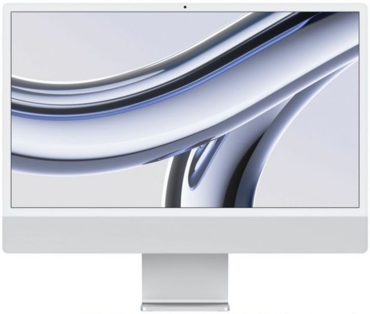 Моноблок 24'' Apple Imac 24 (2023) (MQRJ3LL/A) with Retina 4.5K display: M3 chip with 8‑core CPU and 10‑core GPU, 8GB, 256GB SSD - Silver