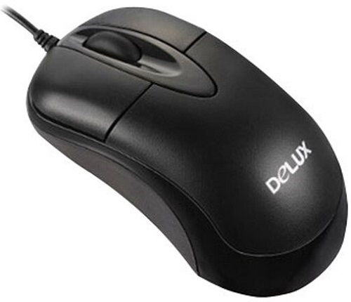 Мышь Delux DLM-312U черная, 800dpi, USB, 2 кнопки+колесо 6938820400646U