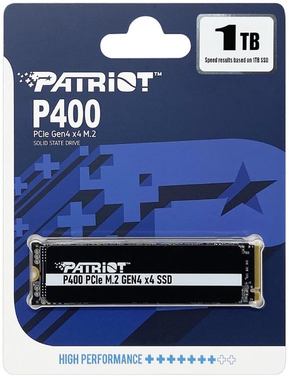 Накопитель SSD M.2 2280 Patriot Memory P400P1TBM28H P400 1TB PCIe Gen4 x 4 NVMe 1.3 5000/4800MB/s IOPS 620K/550K heatshield