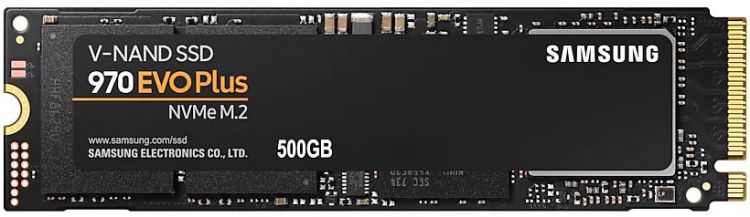 Накопитель SSD M.2 2280 Samsung MZ-V7S500BW 970 EVO Plus 500GB MLC PCIe Gen 3.0 x4 NVMe 3500/3200MB/s 480K/550K IOPS MTBF 1.5M