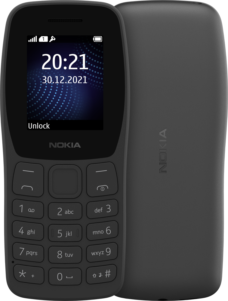 Телефон Nokia 105 SS черный (TA-1569)