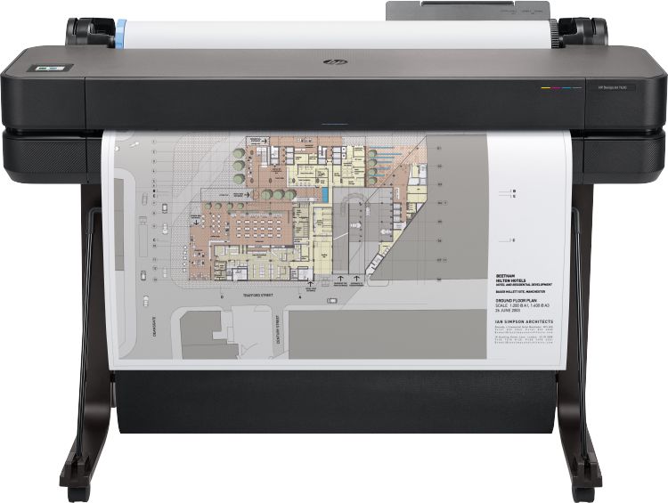 Принтер HP DesignJet T630 5HB11A 36",4color,2400x1200dpi,1Gb, 30spp(A1),USB/GigEth/Wi-Fi,stand,media bin,rollfeed,sheetfeed,tray50(A3/A4), autocutter,