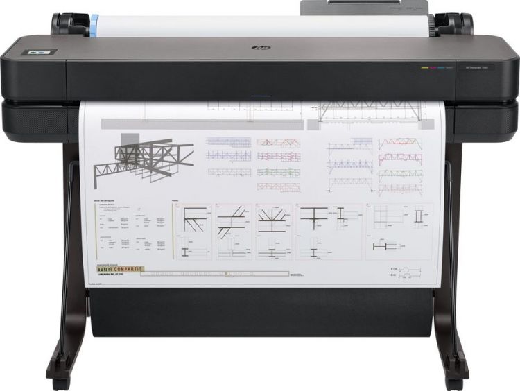 Принтер HP DesignJet T650 5HB10A 36",4color,2400x1200dpi,1Gb, 25spp(A1),USB/GigEth/Wi-Fi,stand,media bin,rollfeed,sheetfeed,tray50(A3/A4), autocutter,