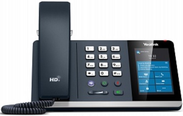 Телефон VoiceIP Yealink MP54-SfB Skype for Business, цветной сенсорный экран, звук HD, USB, PoE, GigE, без БП