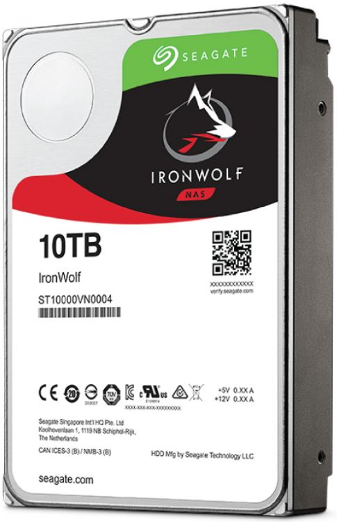 Жесткий диск 10TB SATA 6Gb/s Seagate ST10000VN0004 3.5" IronWolf 7200rpm 256MB Bulk