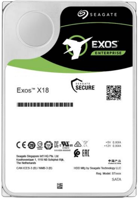 Жесткий диск 12TB SATA 6Gb/s Seagate ST12000NM000J Exos X18 3.5" 7200rpm 256MB