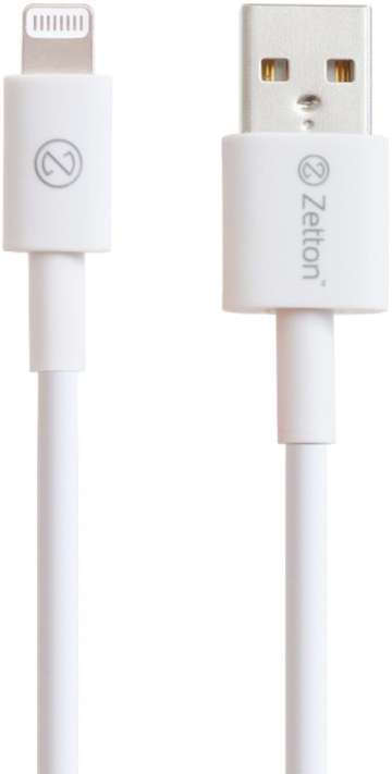 Zetton USB-A-Lightning MFI 1м White (ZTUSBMFI3A8)